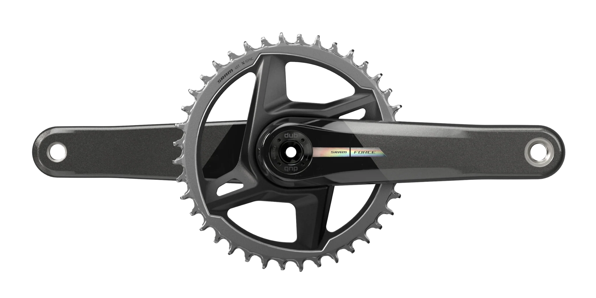 SRAM Crankset Force 1x D2 DUB - Unicorn Grey w/Laser Foil - Direct Mount 40T (BB not included)