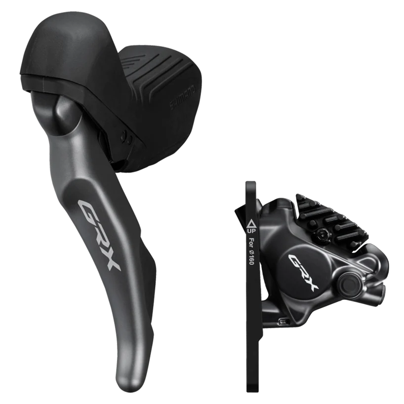 Shimano GRX ST-RX820 Shift/Brake Lever with BR-RX820 Hydraulic Disc Brake Caliper - Left/Front - 2x