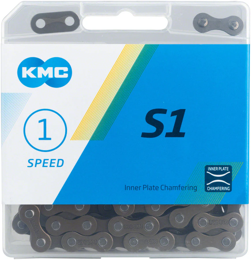 KMC S1, Chain, Speed: 1, 1/8'', Links: 112, Brown - Image 2