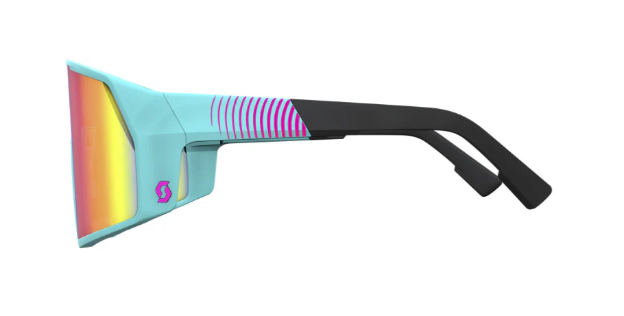 SCOTT Pro Shield Metaverse Sunglasses - Stealth Blue/Radient Pink - Teal Chrome - Image 3