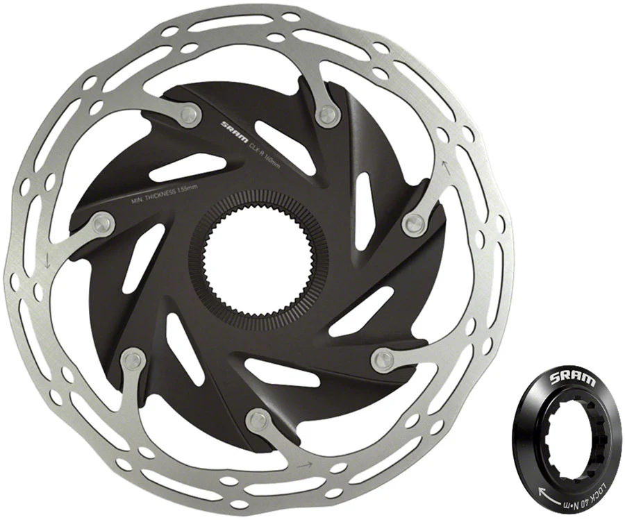 SRAM CenterLine XR Disc Brake Rotor - 160mm - Center Lock - Includes Internal Tooled Lockring