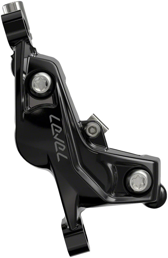 SRAM Level Silver Stealth Disc Brake and Lever - Post Mount, 4-Piston, Aluminum Lever, SS Hardware, Black, C1 - Image 4