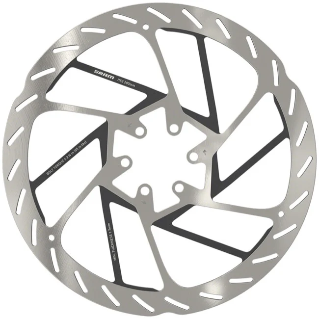 SRAM Rotor HS2 6-bolt (includes Steel rotor bolts) Rounded