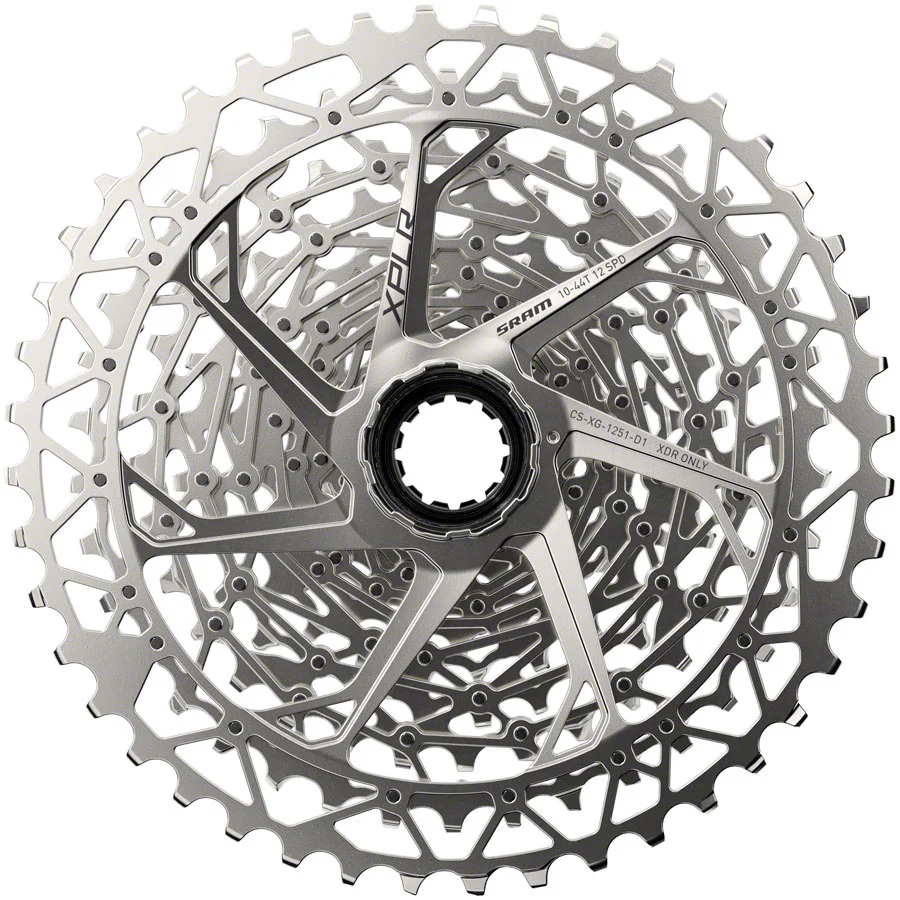 SRAM XPLR XG-1251 Cassette - 12-Speed - 10-44t - Silver - For XDR Driver Body - Image 4