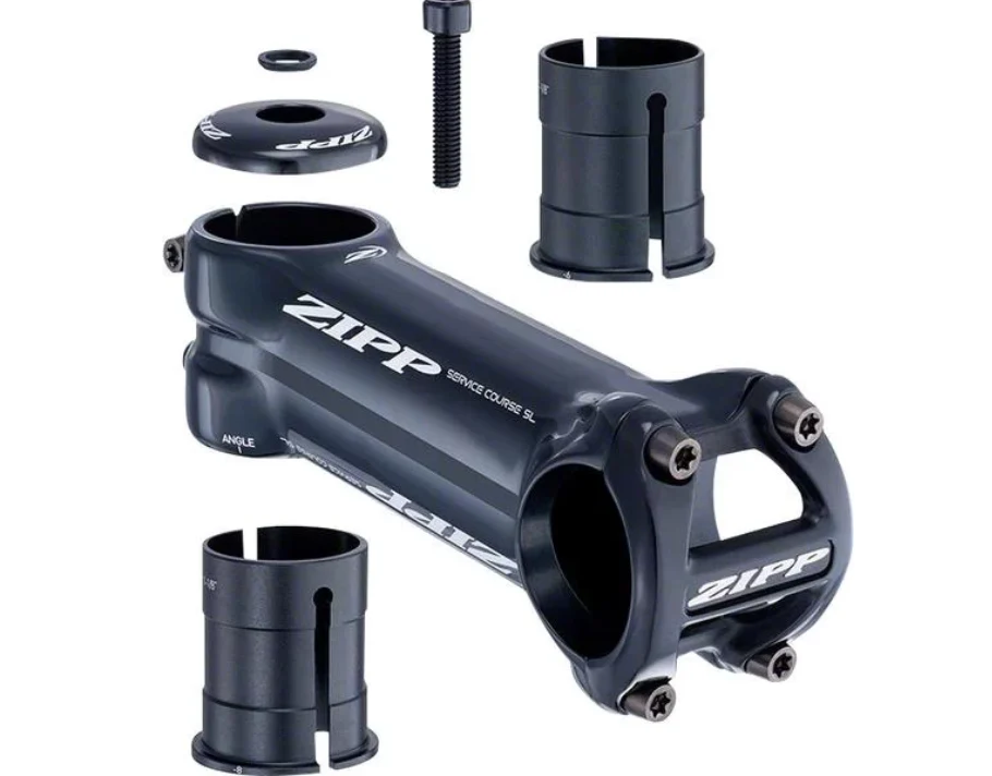 ZIPP Service Course SL-OS 80mm 1.25(1.125 with shim) Polished Black, 7075, Universal Faceplate, angle adjustable with 1.125 shims